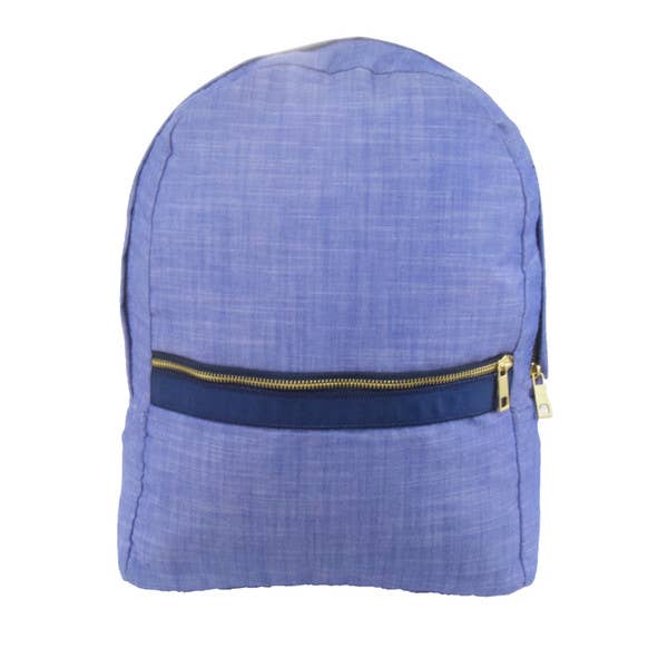 Navy Chambray Medium Backpack | Mint