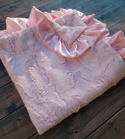 Pink Mink Baby Blanket