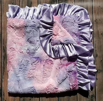 Purple Tie Dye Baby Blanket