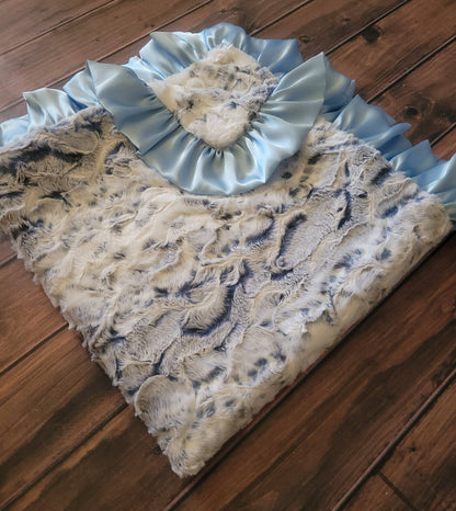 Dusty Blue Baby Blanket - Tiniboo