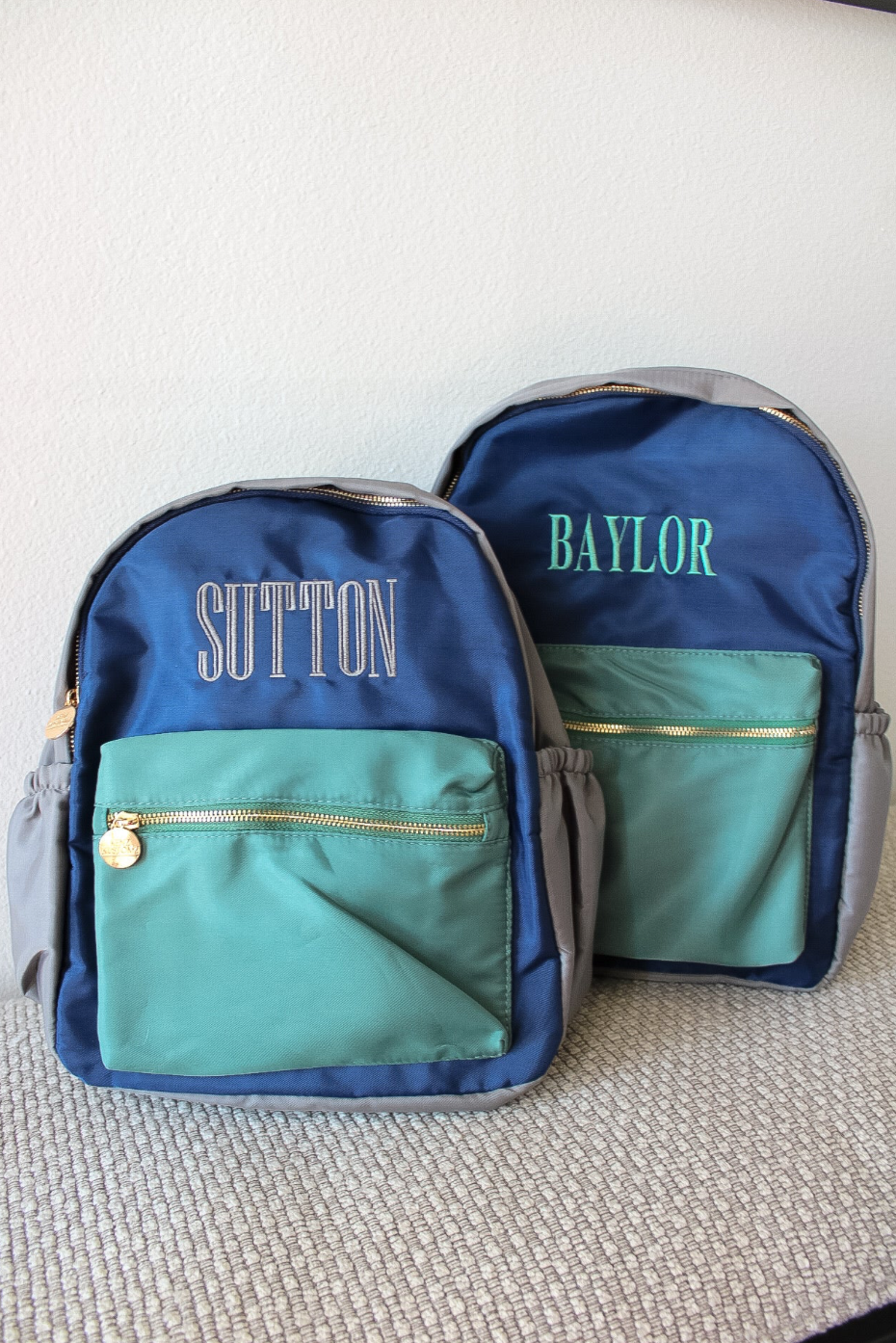Green, Navy & Green Colorblock Backpack