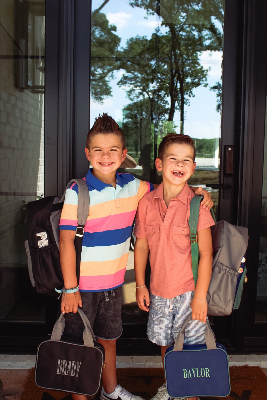 Green, Navy & Green Colorblock Backpack