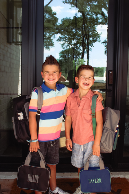 Green, Navy & Green Colorblock Backpack