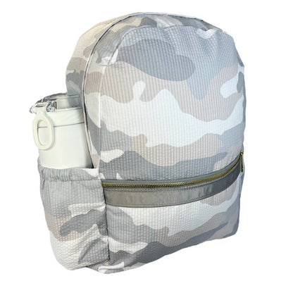 Snow Camo Seersucker Medium Backpack w/ Pocket