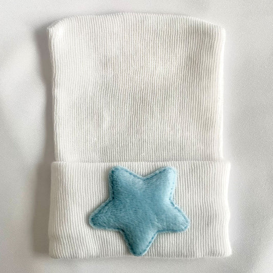 Blue Velour Star Hospital Hat