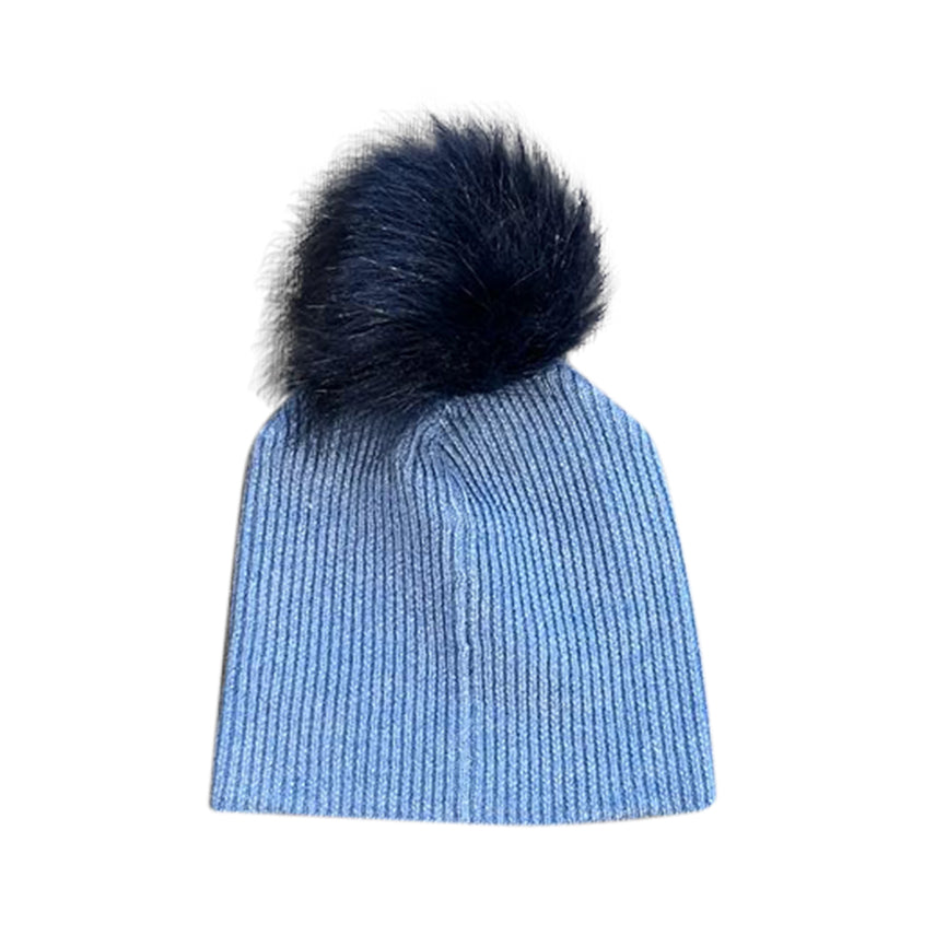 Blue Waffle Knit Hat