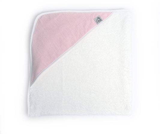 Pink Seersucker Hooded Towel