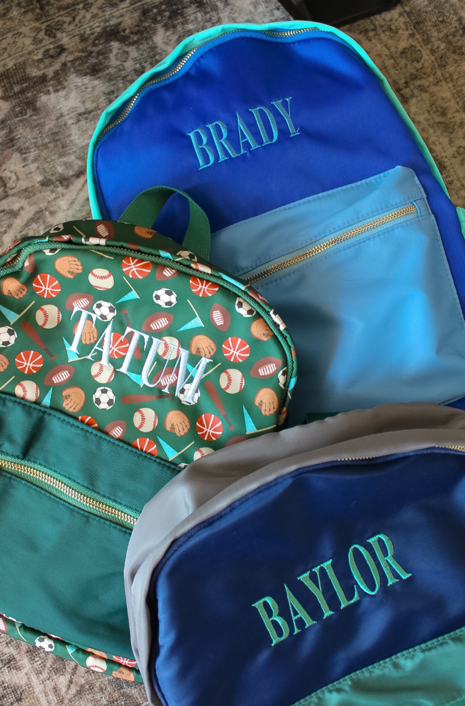 Blue + Teal Colorblock Backpack