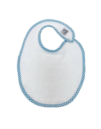 Blue Gingham Trim Classic Bib